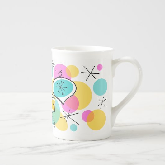 Retro Tree Baubles Tasse Knochen China (Rechts)