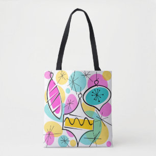 Retro Tree Baubles Tobag magenta back Tasche