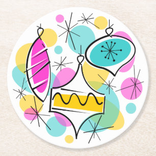 Retro Tree Baubles Untersetzer
