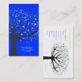 Retro Tree Business Card Art Grafikdesigner Visitenkarte (Vorne/Hinten)