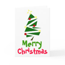 RETRO TREE CHRISTMAS GREETCARD