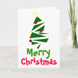 RETRO TREE CHRISTMAS GREETCARD FEIERTAGSKARTE
