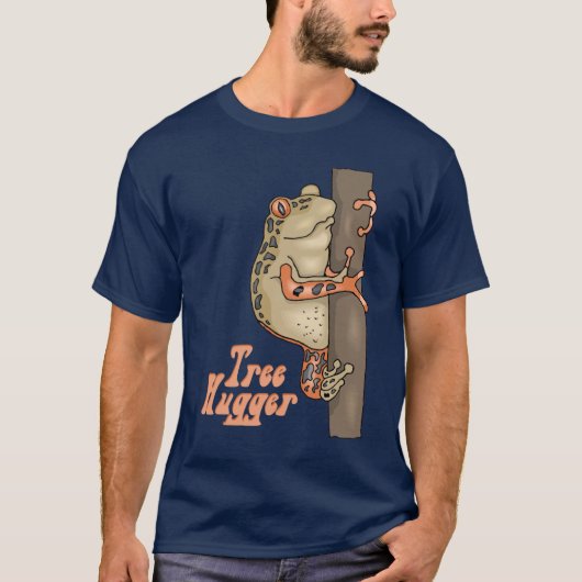 Retro Tree Hugger Tree Frog T - Shirt (Vorderseite)
