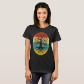 Retro Tree of Life Vintage Earth T-Shirt (Vorne ganz)