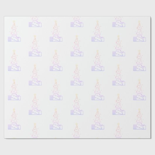 Retro Tree Paper Geschenkpapier (Flach)