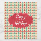 Retro-Tree-Silhouetten anpassbar Weinetikett (Einzelnes Label)