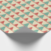 Retro-Tree-Silhouetten Geschenkpapier (Ecke)