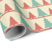 Retro-Tree-Silhouetten Geschenkpapier (Rolleneckpunkt)