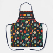 Retro Tree Toys Ornaments Mama Christmas Kitchen Schürze (Vorderseite)
