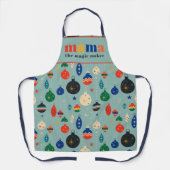 Retro Tree Toys Ornaments Mama Christmas Kitchen Schürze (Vorderseite)