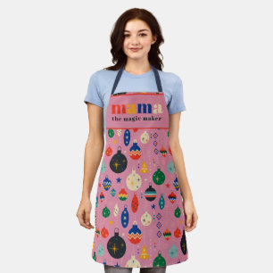 Retro Tree Toys Ornaments Mama Christmas Kitchen Schürze