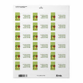 Retro Trees Address Labels Adressaufkleber (Vorne)