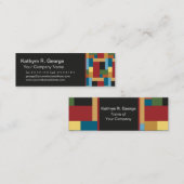 Retro Trend-geometrisches elegantes buntes Mini Visitenkarte (Vorne/Hinten)