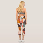 Retro Trendy Abstrakt Squares Collection Capri Leggings (Rückseite)