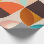 Retro Trendy Abstrakt Squares Collection Geschenkpapier (Ecke)