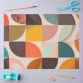 Retro Trendy Abstrakt Squares Collection Seidenpapier (Basteln)