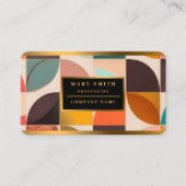 Retro Trendy Abstrakt Squares Collection Visitenkarte (Vorderseite)
