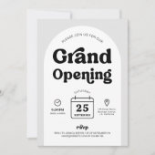 Retro Trendy Arch New Business Shop Eröffnungsvera Einladung (Vorderseite)