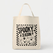 Retro Trendy Halloween Trick oder Treat Ghost Tragetasche (Vorne)