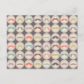 Retro Trendy Handlebar Mustache Postkarte (Vorderseite)