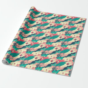 Retro Trendy Memphis Geometric Wallpaper Geschenkpapier