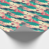 Retro Trendy Memphis Geometric Wallpaper Geschenkpapier (Ecke)