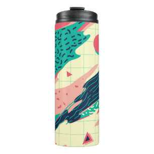 Retro-Trendy-Memphis-Geometrische-Tapete Thermosbecher