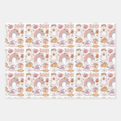 Retro Trendy Niedliche Halloween Elements Ghost Pu Geschenkpapier Set (Vorderseite)