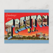Retro Trenton NJ Postcard Postkarte (Vorderseite)