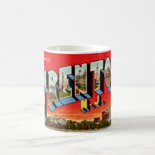Retro Trenton NJ Postkarte Kaffeetasse