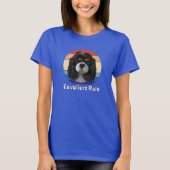 Retro Tri Cavalier King Charles Spaniels Rule T-Shirt (Vorderseite)