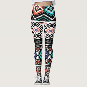Retro Tribal Navajo: Geometrisch Nahtlos. Leggings