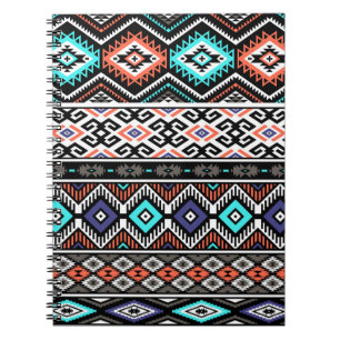 Retro Tribal Navajo: Geometrisch Nahtlos. Notizblock