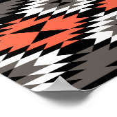 Retro Tribal Navajo: Geometrisch Nahtlos. Poster (Ecke)