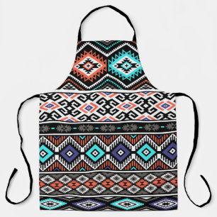 Retro Tribal Navajo: Geometrisch Nahtlos. Schürze