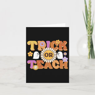 Retro Trick oder lehren Ghost Lehrer Halloween Cos Karte
