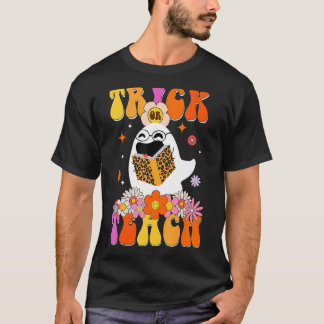 Retro Trick oder lehren Ghost Lehrer Halloween Cos T-Shirt