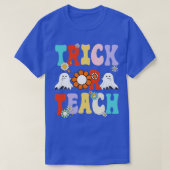 Retro Trick oder lehren Ghost Lehrer Halloween Cos T-Shirt (Design vorne)