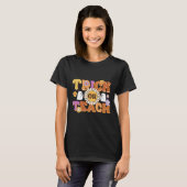 Retro Trick oder lehren Ghost Lehrer Halloween Cos T-Shirt (Vorne ganz)