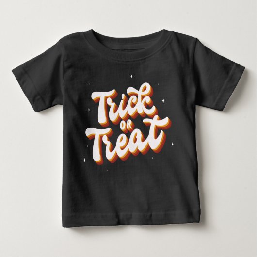 Retro Trick oder Treat Baby T-shirt (Vorderseite)
