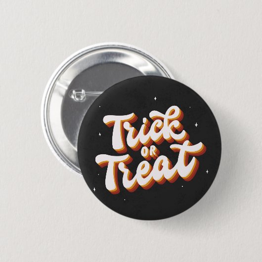 Retro Trick oder Treat Button (Vorne & Hinten)