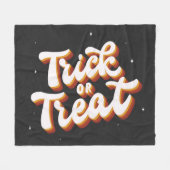 Retro Trick oder Treat Fleecedecke (Vorderseite (Horizontal))