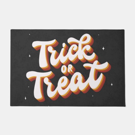 Retro Trick oder Treat Fußmatte (Vorderseite)