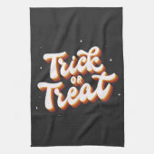 Retro Trick oder Treat Geschirrtuch (Vertikal)