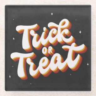 Retro Trick oder Treat Glasuntersetzer