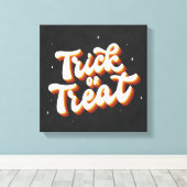 Retro Trick oder Treat Leinwanddruck (Insitu (Holzboden))
