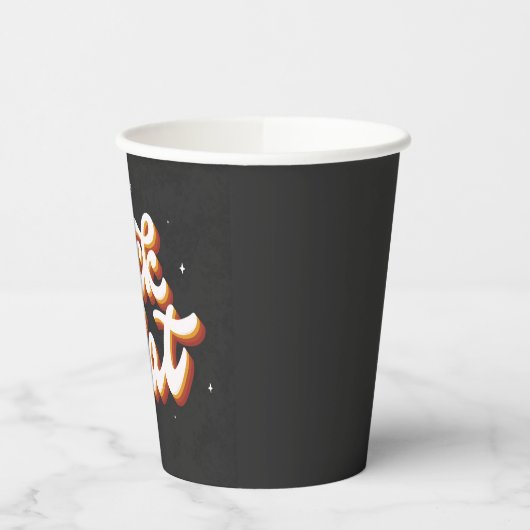Retro Trick oder Treat Pappbecher (Links)