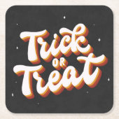 Retro Trick oder Treat Rechteckiger Pappuntersetzer (Vorderseite)
