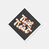 Retro Trick oder Treat Serviette (Ecke)