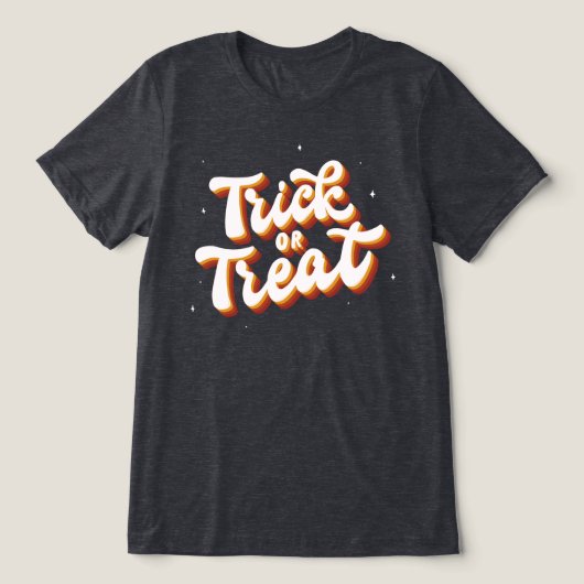 Retro Trick oder Treat Tri-Blend Shirt (Design Vorderseite)